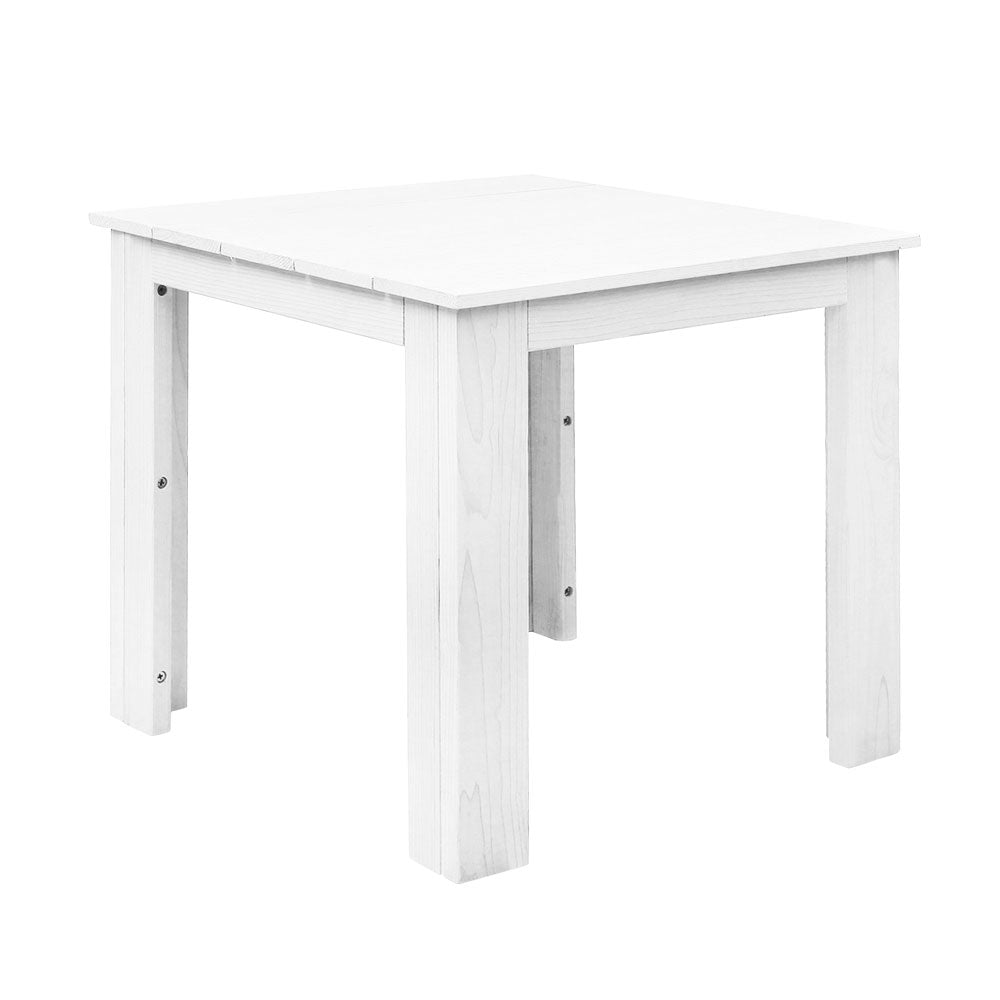 Gardeon Coffee Side Table Wooden Desk Outdoor Furniture Camping Garden White - NuSea
